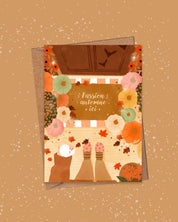 Carte postale "Maison d'automne"