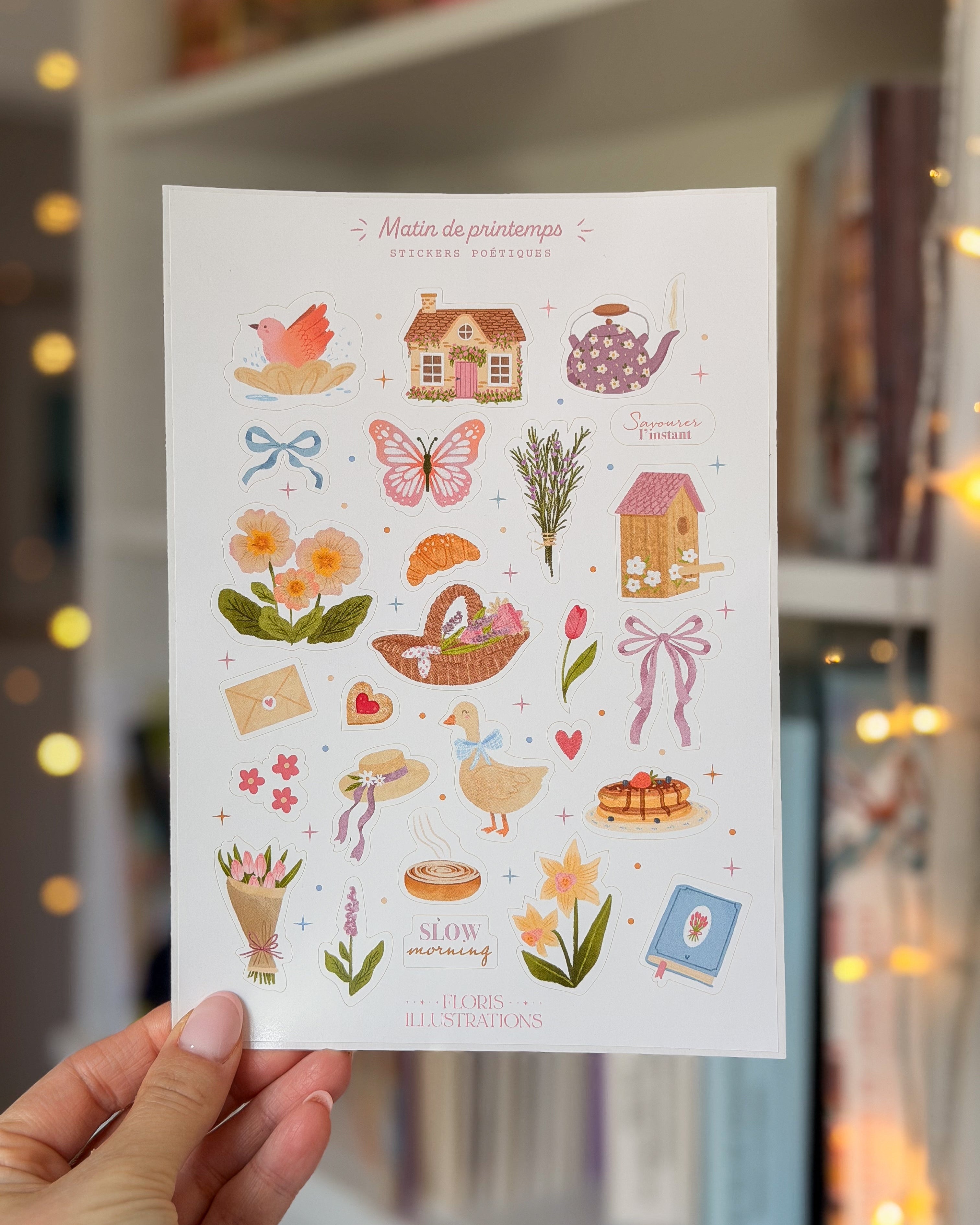 Feuille de stickers - Matin de printemps