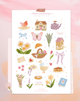 Feuille de stickers - Matin de printemps