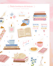 Feuille de stickers - Bonheurs de lecture