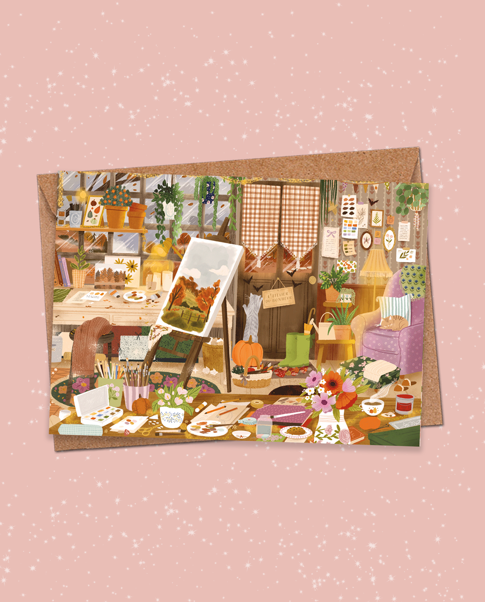 Carte postale "Mon atelier d'automne"