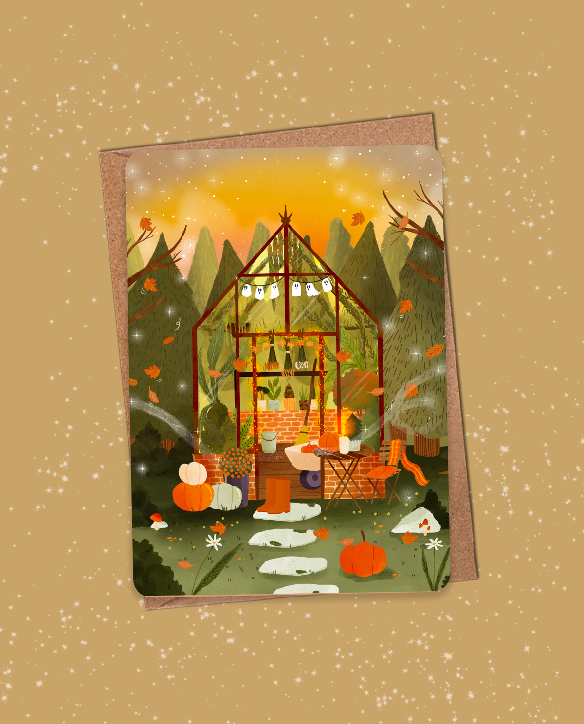 Carte postale "Serre cosy d'automne"