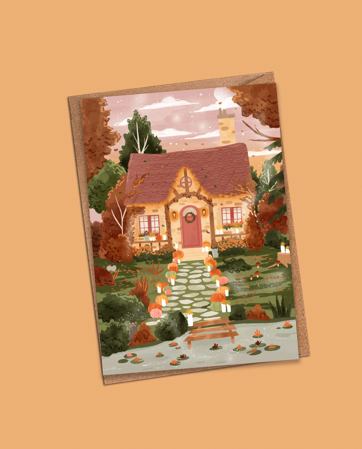 Carte postale "Cottage d'automne"