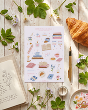 Feuille de stickers - Bonheurs de lecture