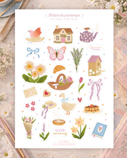 Feuille de stickers - Matin de printemps
