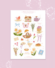 Feuille de stickers - Matin de printemps