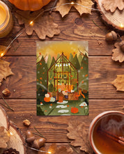 Carte postale "Serre cosy d'automne"