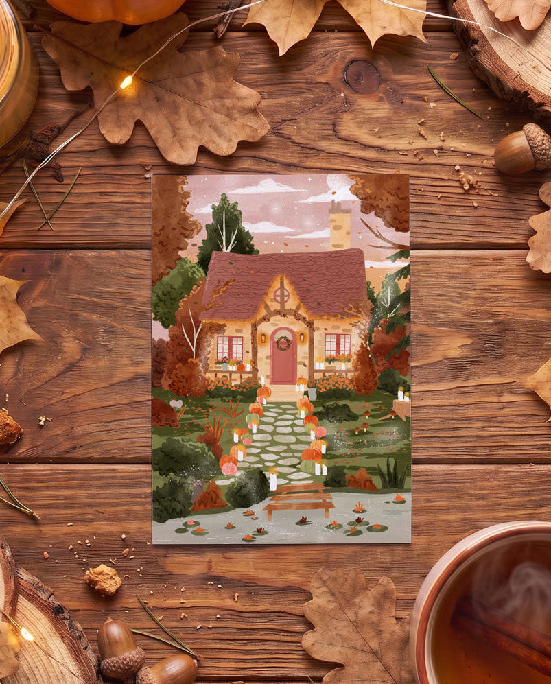 Carte postale "Cottage d'automne"