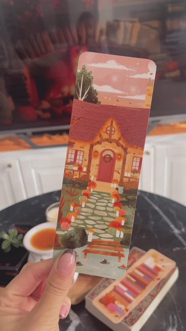 Marque-page "Cottage d'automne"