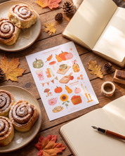 Feuille de stickers - Douceurs d'automne